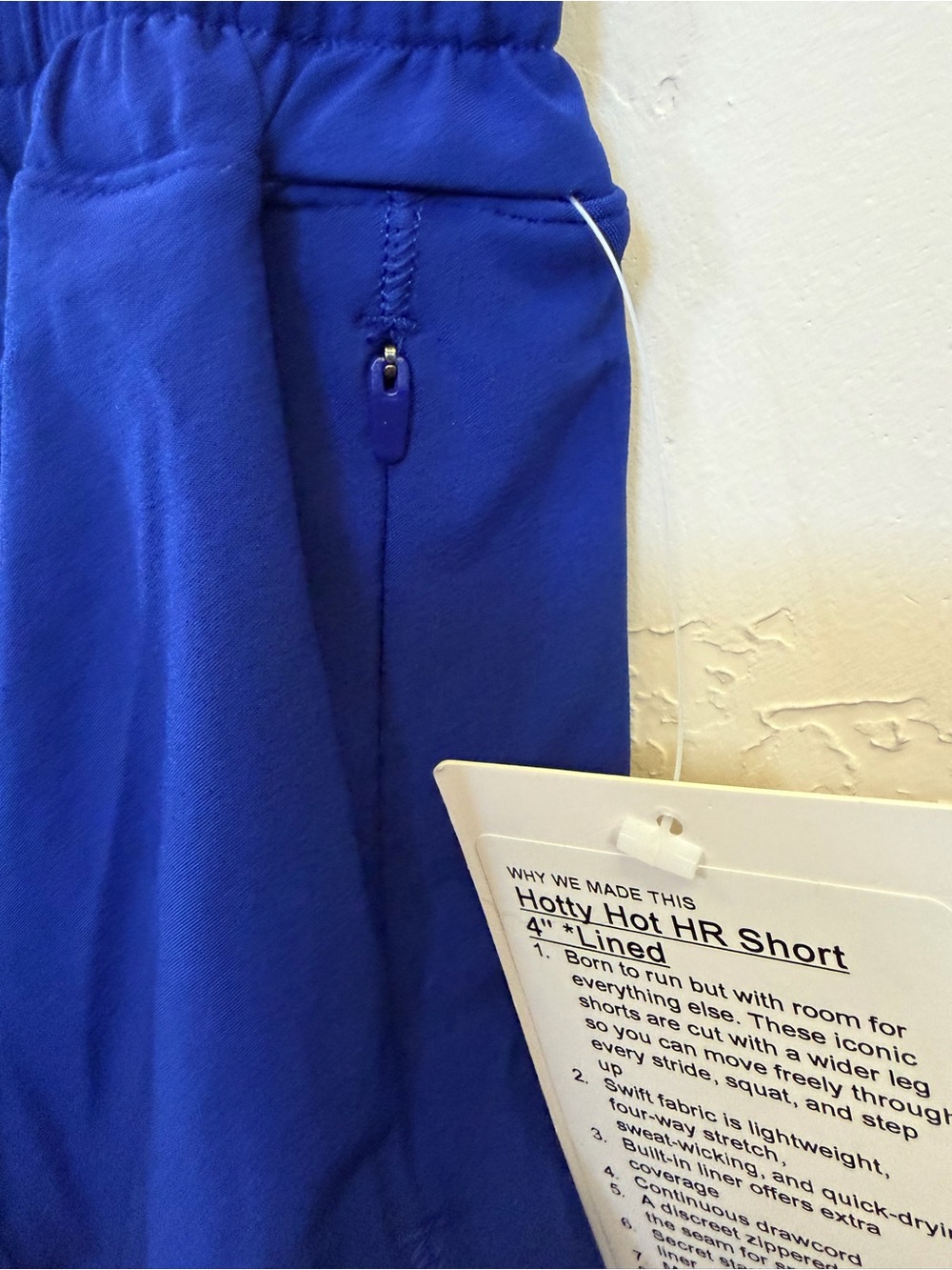Lululemon Hotty Hot HR Short 4” Lined Blue Size 10 NWT - Picture 4 of 5